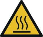 Warning — hot surface